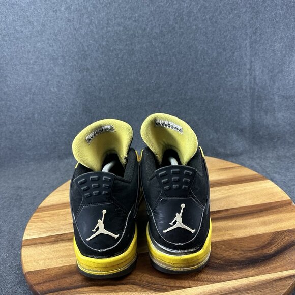 Mens Jordan 4 Retro Thunder Black And Yellow 9.5 2012 308497-008 - Picture 6 of 14